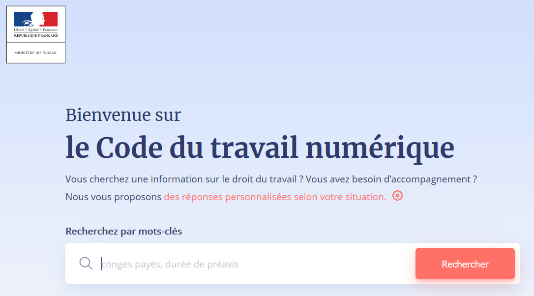 code travail numérique